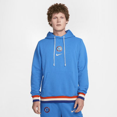 Chelsea F.C. Standard Issue Men s Nike Dri FIT Football Pullover Hoodie. Nike UK